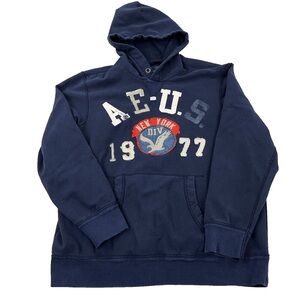 American Eagle Navy Blue Men's Hoodie
